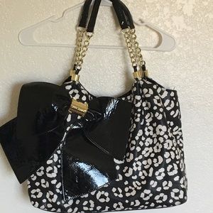 Betsey Johnson Black and White Handbag